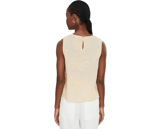 Блузка Boxy Tank от Vince Camuto с цветочной вышивкой