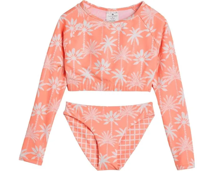 Snapper Rock Kids Комплект рашгарда Cali Palms из переработанного материала с длинным рукавом