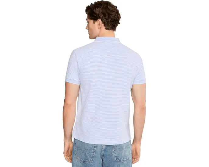 Поло Polo Ralph Lauren в полоску из стретч-сетки с зауженным кроем Custom Slim