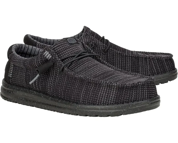 Обувь Hey Dude Wally Stretch Sox с эластичными шнурками и съемной стелькой