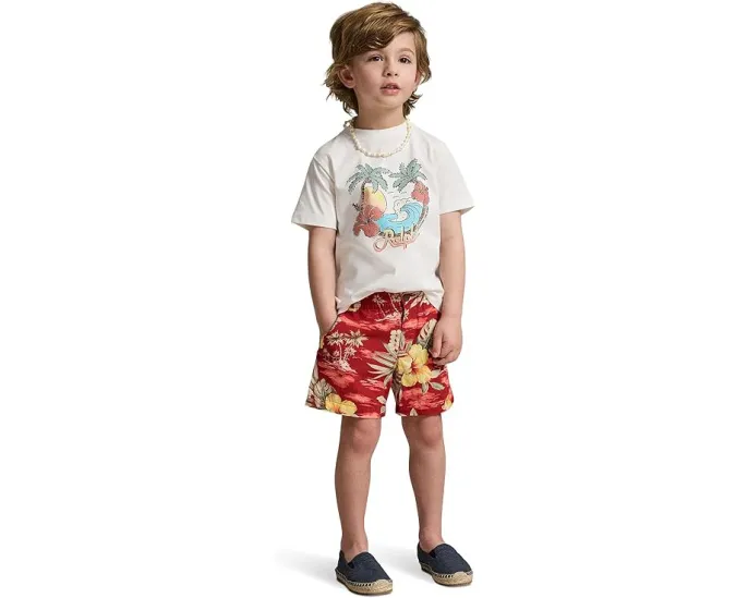 Футболка Polo Ralph Lauren Kids с графическим принтом из хлопкового джерси
