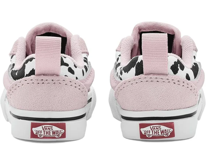 Детские кеды Vans Knu Skool Elastic Lace с коровьим принтом