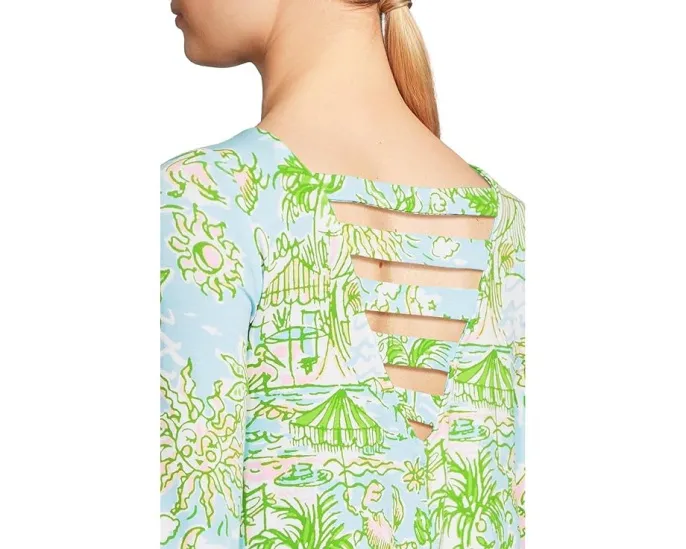 Платье Lilly Pulitzer Ophelia из стрейч-джерси с рельефным верхом и три четверти рукава