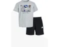 Детский комплект adidas Kids из футболки с принтом и коротких шорт с эластичным поясом
