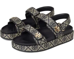 Спортивные сандалии Tory Burch Kira с монограммой T и ремешком на пятке