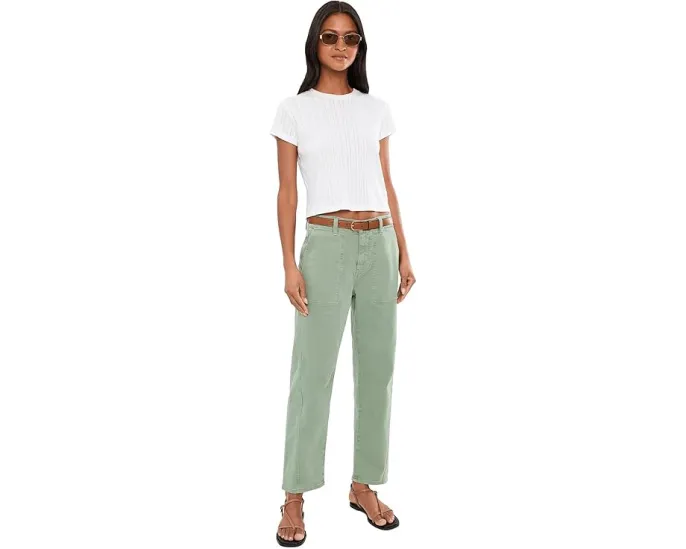 AG Jeans Analeigh брюки карго средней посадки Sulfur Faded Moss