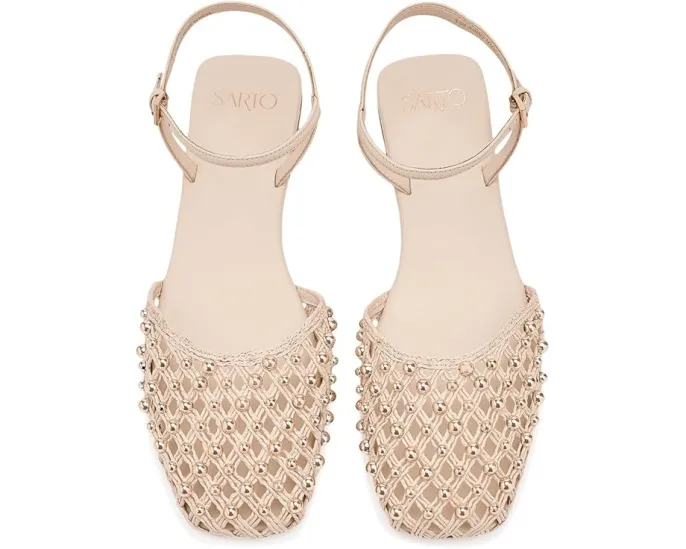 Franco Sarto балетки Inali Strappy с плетеным верхом и квадратным носком