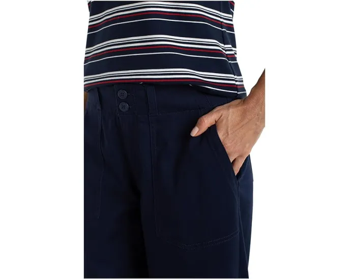Брюки Liverpool Los Angeles Utility Wide Leg из мягкого твила с накладными карманами