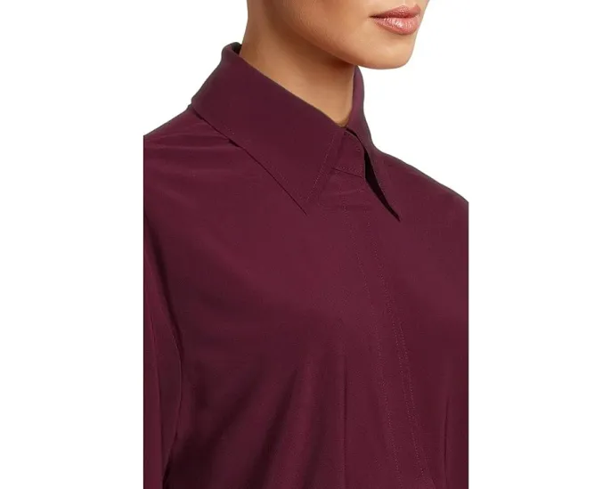 Платье Norma Kamali Boyfriend NK с присборенной юбкой и длинными рукавами