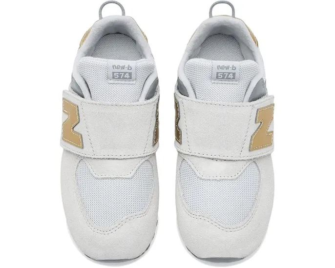 New Balance Kids 574 Bungee Lace первые кроссовки с липучкой