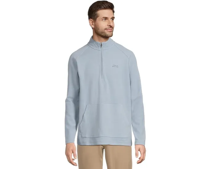 Толстовка TravisMathew Performance Waffle с полузастежкой и карманом кенгуру