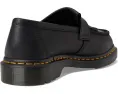 Кожаные лоферы Dr. Martens Adrian с желтой строчкой и декоративными кисточками