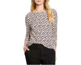 Лонгслив NIC+ZOE с лодочкой и принтом