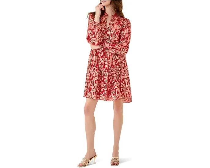 Шелковое платье Cornellia с ярусной юбкой и карманами Lilly Pulitzer