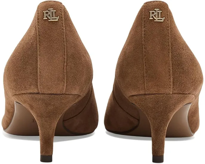 Туфли Adrienne Suede Pumps от Lauren Ralph Lauren с заостренным носком