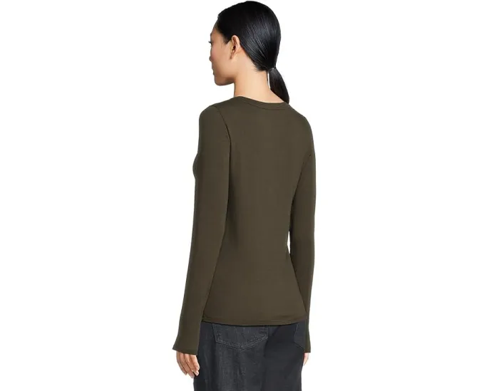 Eileen Fisher полупрозрачная футболка с длинным рукавом и круглым вырезом