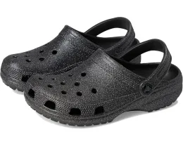 Кроксы Classic Clog с блестками и регулируемым ремешком