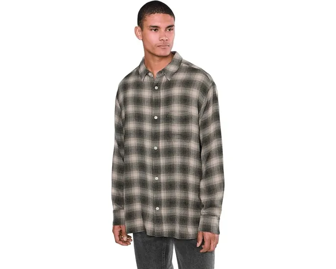 Рубашка AllSaints Lumley в клетку с длинным рукавом