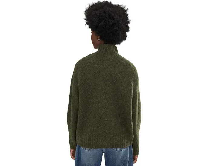 Свитер Madewell Fluffy Wool Balham Hi-Low Turtle из смеси альпаки с объемной вязкой