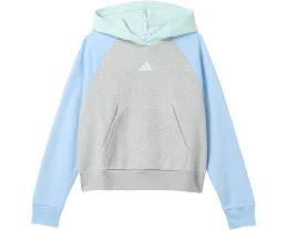 Толстовка adidas Kids Colorblock Fleece с капюшоном и карманом-кенгуру
