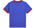 Футболка Polo Ralph Lauren Kids из хлопкового джерси с бейсбольным логотипом