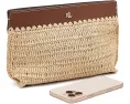 Большой клатч Lauren Ralph Lauren из вязаной соломки с кожаной отделкой