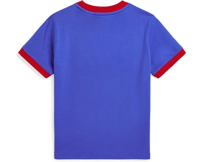 Футболка Polo Ralph Lauren Kids из хлопкового джерси с бейсбольным логотипом