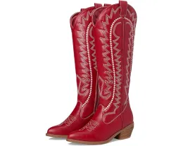 Сапоги MIA Locklyn до колена на каблуке с острым носком и декоративной строчкой