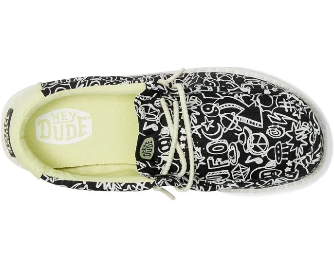 Hey Dude Kids Wally Space Glow детские кроссовки с дышащим текстильным верхом