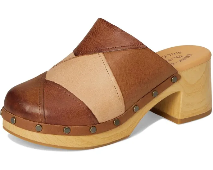 Сабо Kork-Ease Tay на каблуке в стиле пэчворк