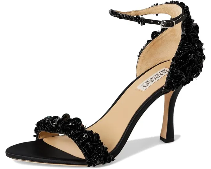 Босоножки Badgley Mischka Venus на шпильке с кристаллами и перекрестными ремешками