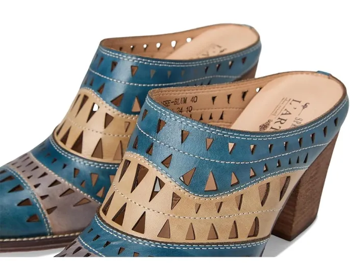 L'Artiste by Spring Step мюли Fantasee с лазерной резкой и ручной росписью