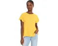 Топ Organic Cotton Slubby Jersey с круглым вырезом и короткими рукавами Eileen Fisher