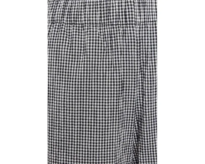 Брюки Petite Organic Cotton Pucker Check Ankle Wide от Eileen Fisher с клеткой