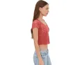 Футболка с коротким рукавом Claro Free People с кружевным узором