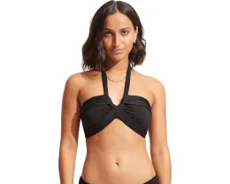 Купальник топ Seafolly Eco Collective на завязках с бандо и чашками