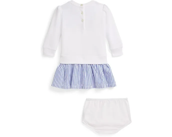 Платье и шорты Polo Ralph Lauren для малышей из флиса с медвежонком Polo