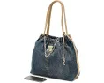 Сумка тоут The Denim Suede Cristina из денима с замшевой отделкой Marc Jacobs