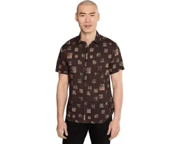 Рубашка John Varvatos Loren с принтом по всей поверхности и коротким рукавом