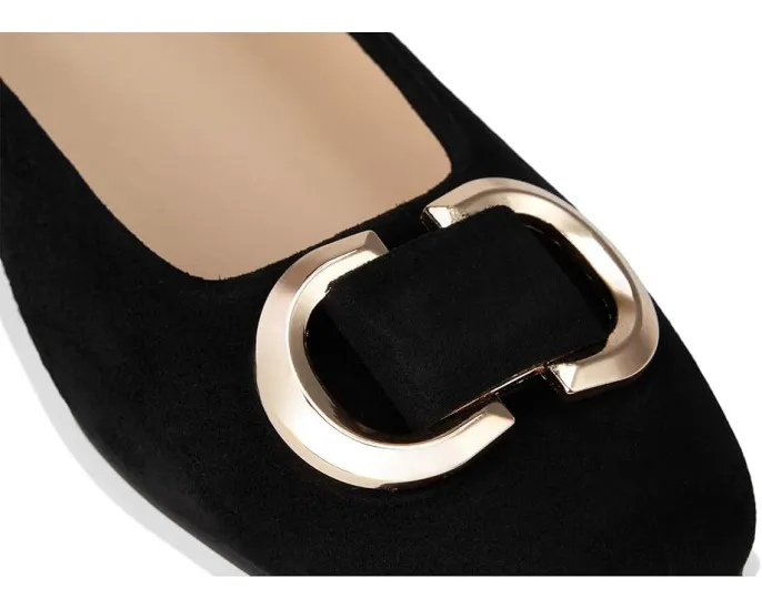 Туфли French Sole Pamela на невысоком каблуке из замши
