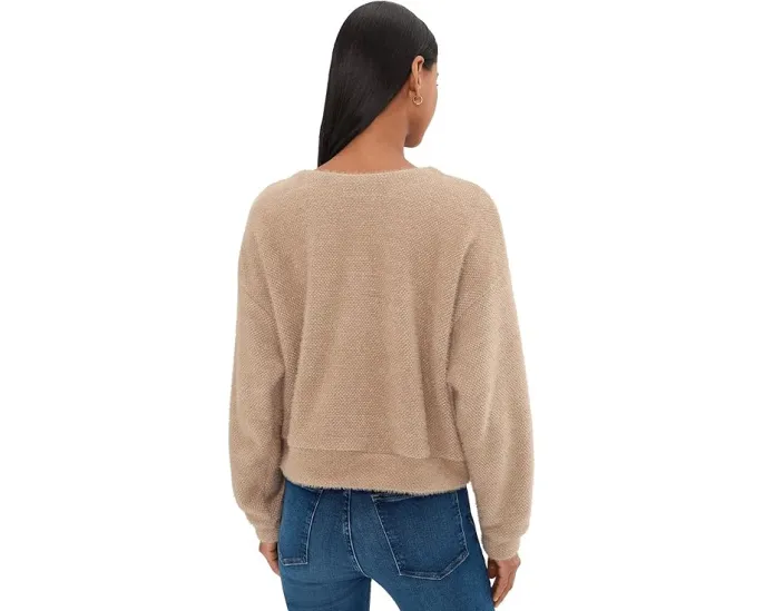 Splendid свитер Fallon Fuzzy Crew Neck с ворсом и удлиненными плечами