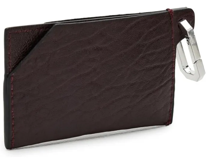 Кардхолдер Hex Grain AllSaints с карабином из кожи