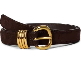 Ремень Madewell Suede Inez из замши и кожи с позолоченной фурнитурой