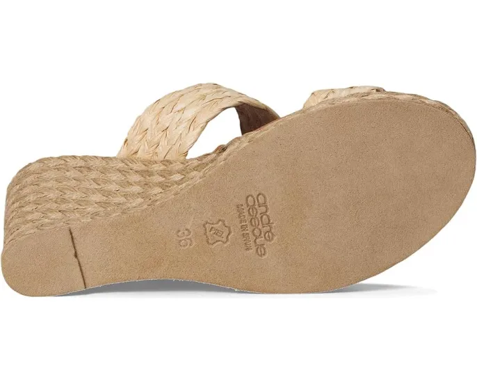 Босоножки Andre Assous Nolita Raffia на танкетке с открытым носком