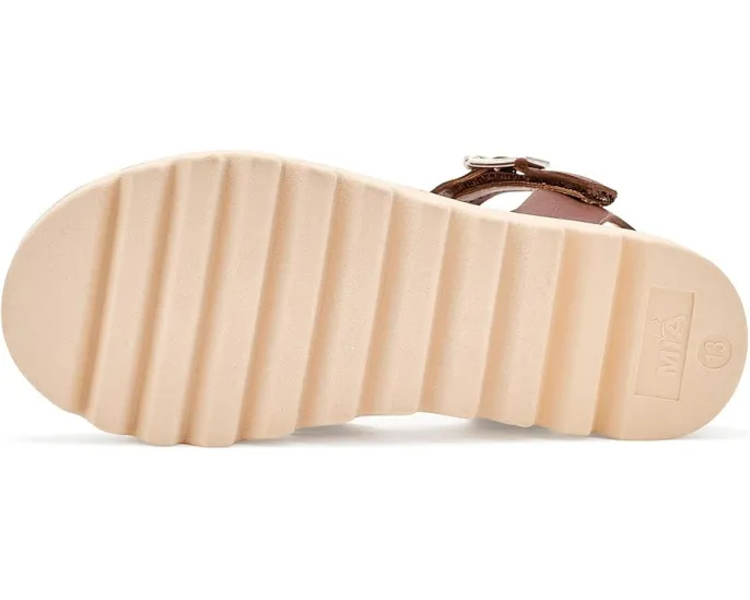 Детские сандалии Mia Kids Zhella на танкетке с плетеными ремешками