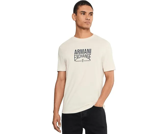 Футболка Slim Stripe Tee с принтом Armani Exchange