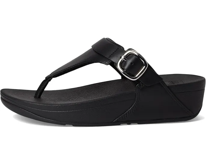 Сандалии FitFlop Lulu Adjustable Leather Toe Post с платформой и регулируемой пряжкой
