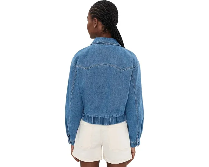Ladies Western Denim Bomber