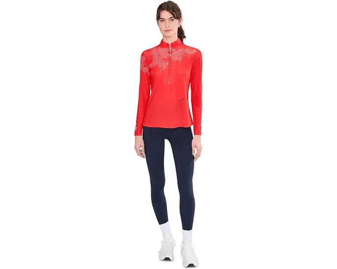 Длинный топ Jamie Sadock с воротником стойкой и молнией на четверть