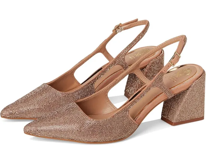 Туфли-лодочки Vince Camuto Sindreea на устойчивом каблуке с ремешком и стразами